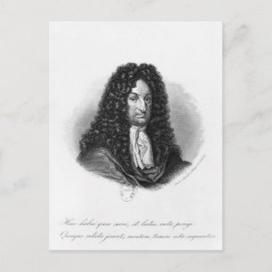 Cartão Postal Retrato de Gottfried Wilhelm Baron de Leibniz