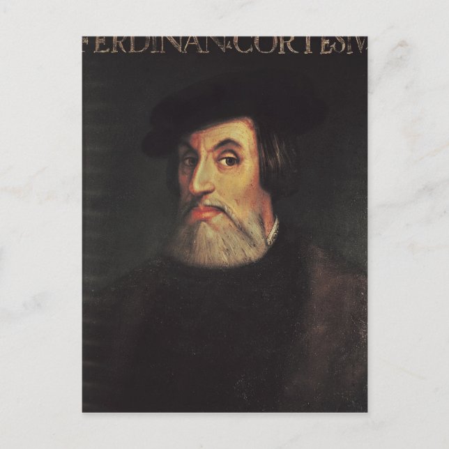 Cartão Postal Retrato de Hernando Cortes (Frente)