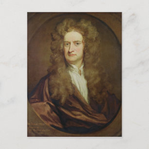 Cartão Postal Retrato de Isaac Newton 1702