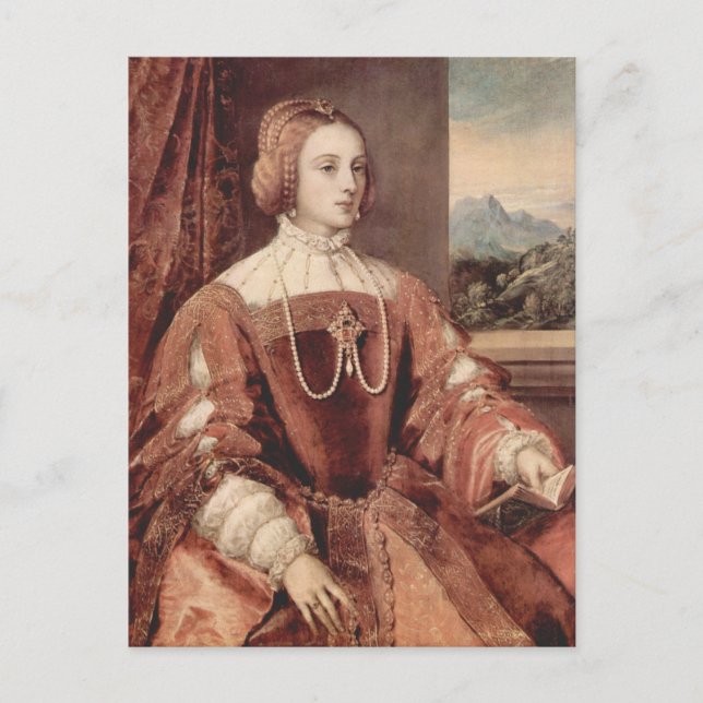Cartão Postal Retrato de Isabella de Portugal (Frente)