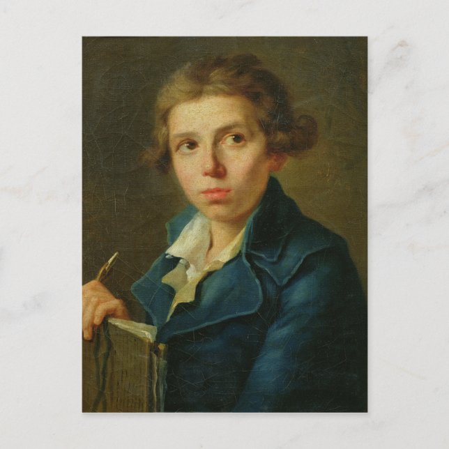 Cartão Postal Retrato de Jacques-Louis David como Jovem (Frente)