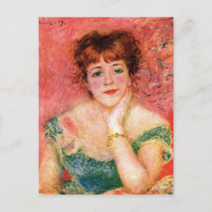 Cartão Postal Retrato de Jeanne Samary por Pierre Renoir