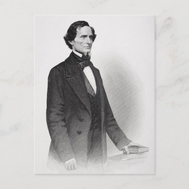 Cartão Postal Retrato de Jefferson Davis (Frente)