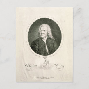 Cartão Postal Retrato de Johann Sebastian Bach