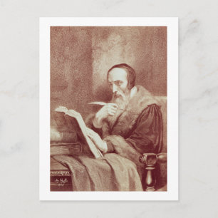 Cartão Postal Retrato de John Calvin (1509-1564) (gravura)