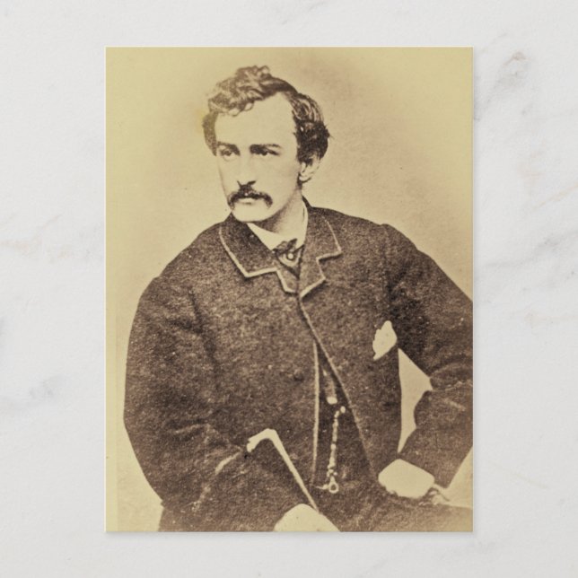 Cartão Postal Retrato de John Wilkes Booth | 1861-65 (Frente)