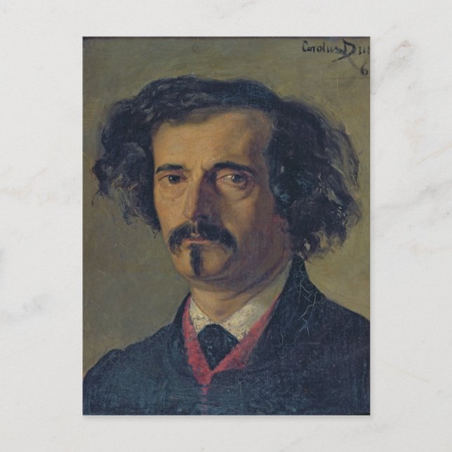 Cartão Postal Retrato de Jules Barbey d'Aurevilly 1860 (Frente)