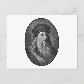 Cartão Postal Retrato de Leonardo da Vinci