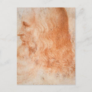 Cartão Postal Retrato de Leonardo da Vinci