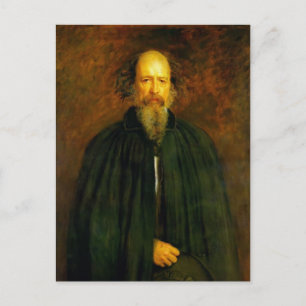 Cartão Postal Retrato de Lorde Alfred Tennyson por John Millais