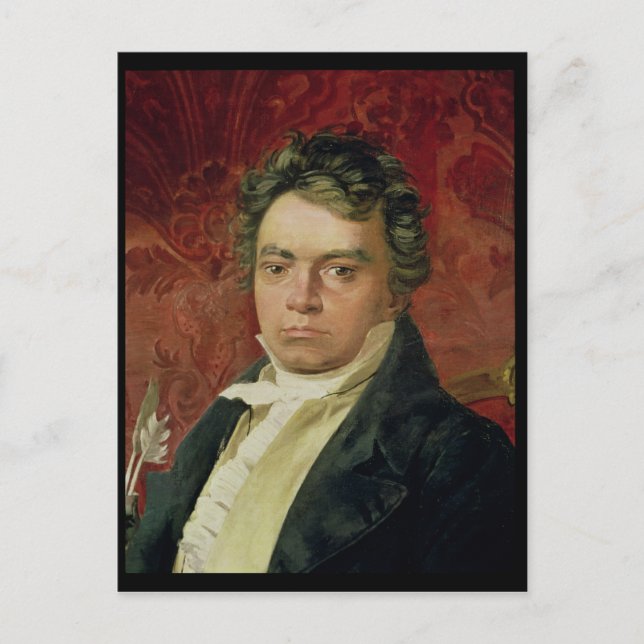 Cartão Postal Retrato de Ludwig Van Beethoven (Frente)