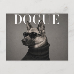 Cartão Postal Retrato de Luxuoso Cão Pastor Alemão