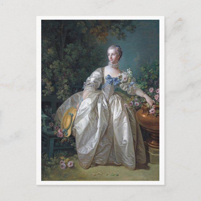 Cartão Postal Retrato de Madame Bergeret, Boucher (Frente)