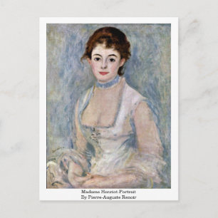 Cartão Postal Retrato de Madame Henriot por Pierre-Auguste Renoi