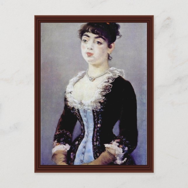 Cartão Postal Retrato De Madame Michel-Levy Por Manet Edouard (Frente)