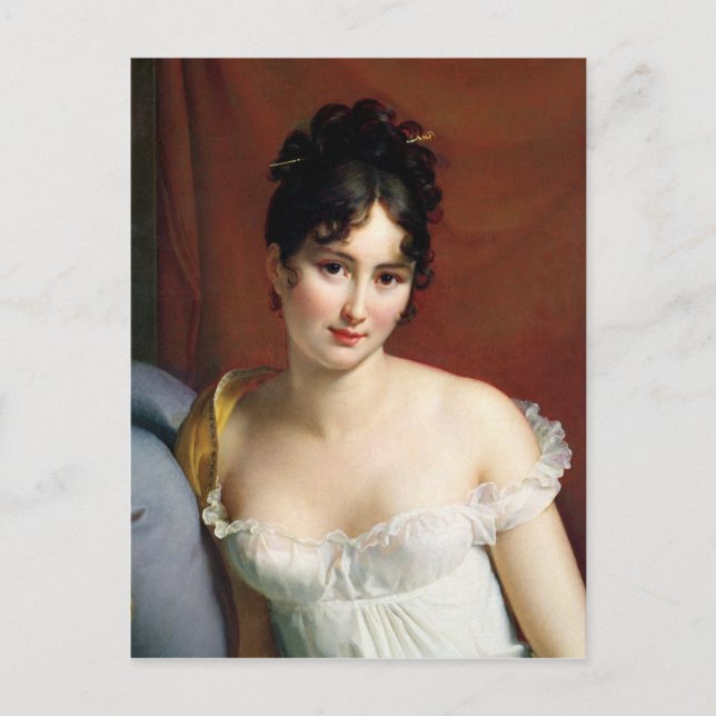 Cartão Postal Retrato de Madame Recamier (Frente)