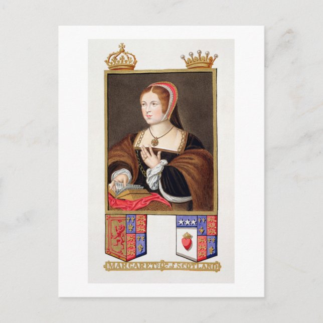 Cartão Postal Retrato de Margaret Tudor (1489-1541) Rainha de Sc (Frente)