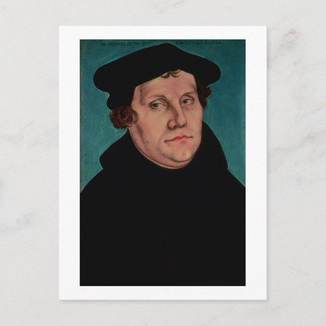 Cartão Postal Retrato de Martin Luther, 1529 (Frente)