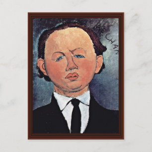 Cartão Postal Retrato de Mecânico por Modigliani Amedeo