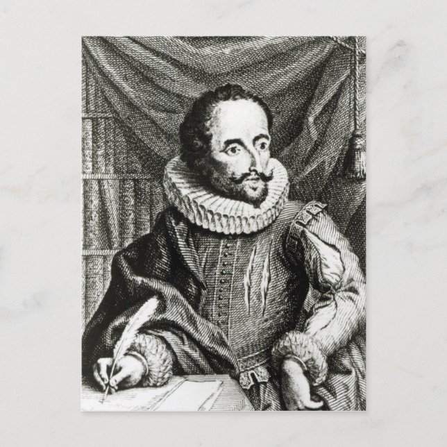Cartão Postal Retrato de Miguel de Cervantes Saavedra (Frente)