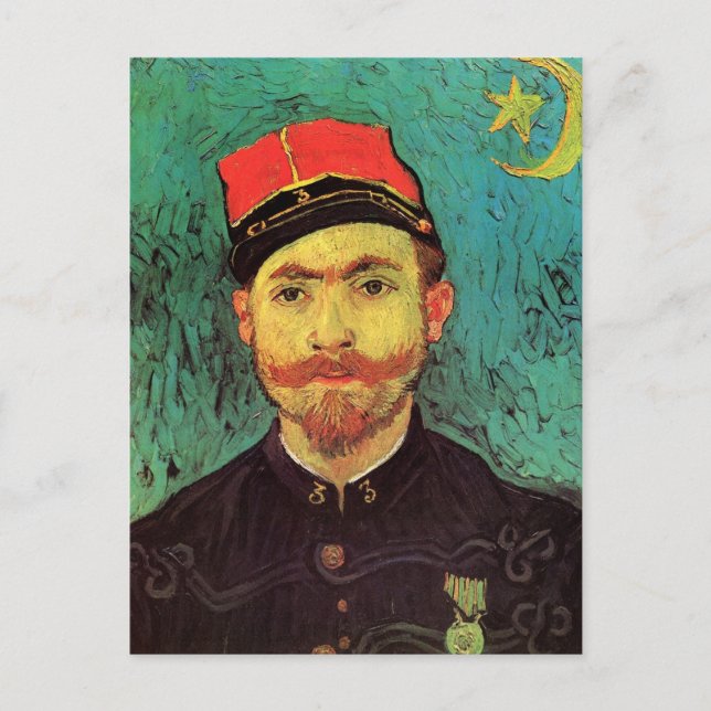 Cartão Postal Retrato de Milliet, o veículo de Vincent van Gogh (Frente)