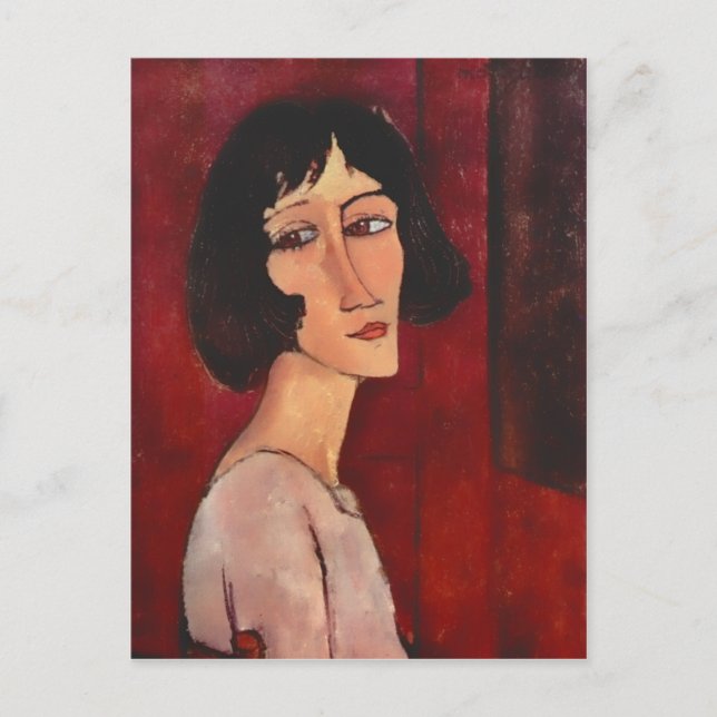 Cartão Postal Retrato de Modigliani de Magherita (Frente)