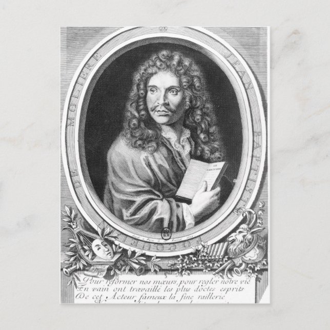 Cartão Postal Retrato de Moliere (Frente)