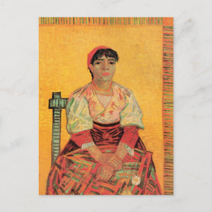 Cartão Postal Retrato de Mulher Italiana por Vincent van Gogh