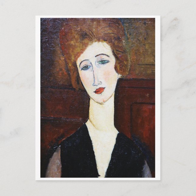 Cartão Postal Retrato de Mulher, Modigliani (Frente)