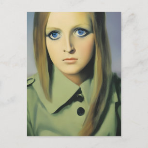 Cartão Postal Retrato de Mulher Vintage 