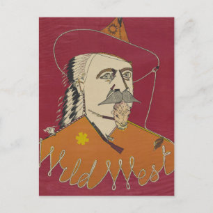 Cartão Postal Retrato de Ombros e Cabeça de Buffalo Bill
