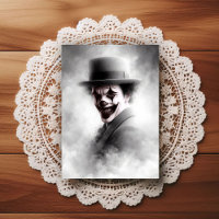 Retrato de Palhaço Retro com Chapéu
