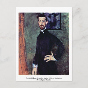 Cartão Postal Retrato de Paul Alexander por Modigliani Amedeo