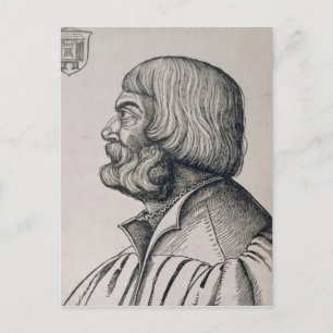 Cartão Postal Retrato de perfil de Albrecht Durer , 1527