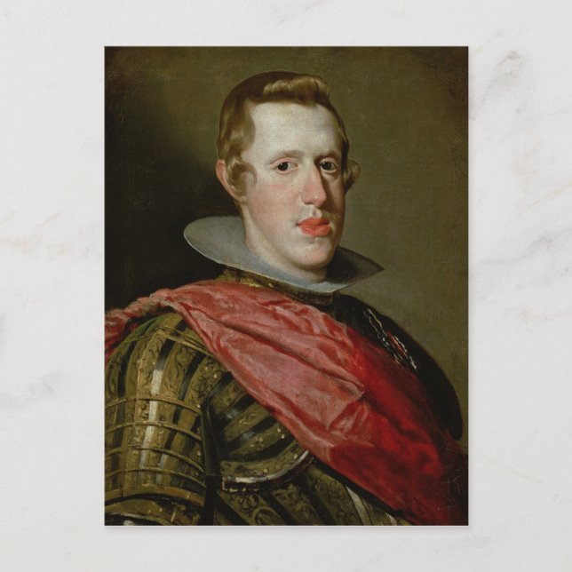 Cartão Postal Retrato de Philip IV em Armor, 1628 (Frente)