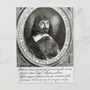 Cartão Postal Retrato de Rene Descartes, 1644