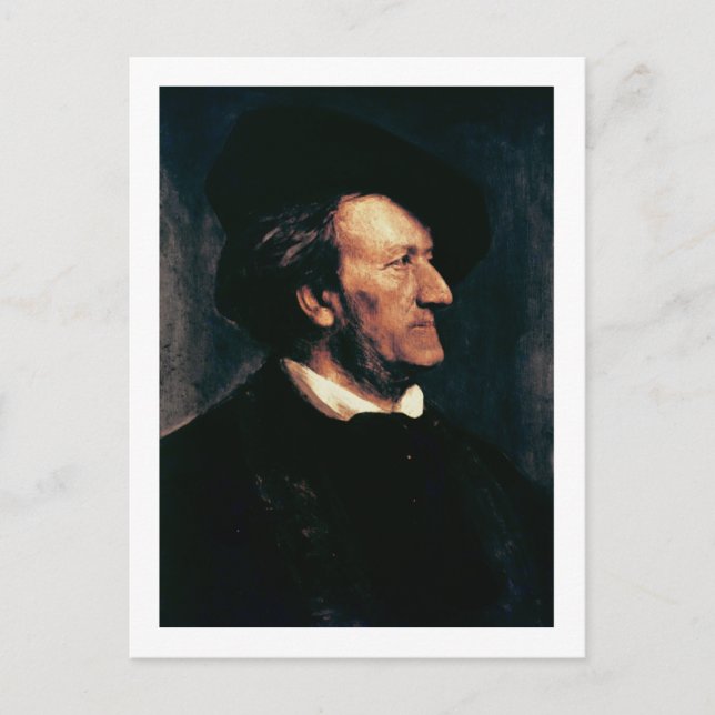 Cartão Postal Retrato de Richard Wagner (1813-1883) (óleo sobre  (Frente)