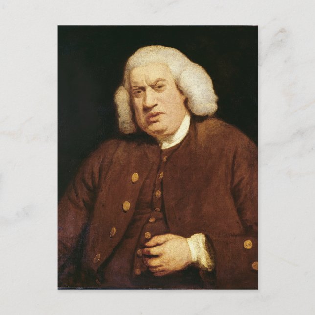 Cartão Postal Retrato de Samuel Johnson (Frente)