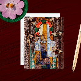 Cartão Postal Retrato de Santa Gobnait, Padroeira das Abelhas,