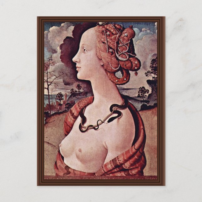 Cartão Postal Retrato De Simonetta Vespucci Por Piero Di Cosimo (Frente)
