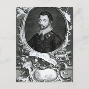 Cartão Postal Retrato de Sir Francis Drake