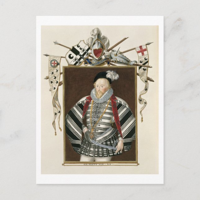 Cartão Postal Retrato de Sir Henry Lee (1530-1610) de "Memoir (Frente)