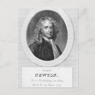Cartão Postal Retrato de Sir Isaac Newton