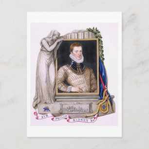 Cartão Postal Retrato de Sir Philip Sidney (1554-86) de "Memo