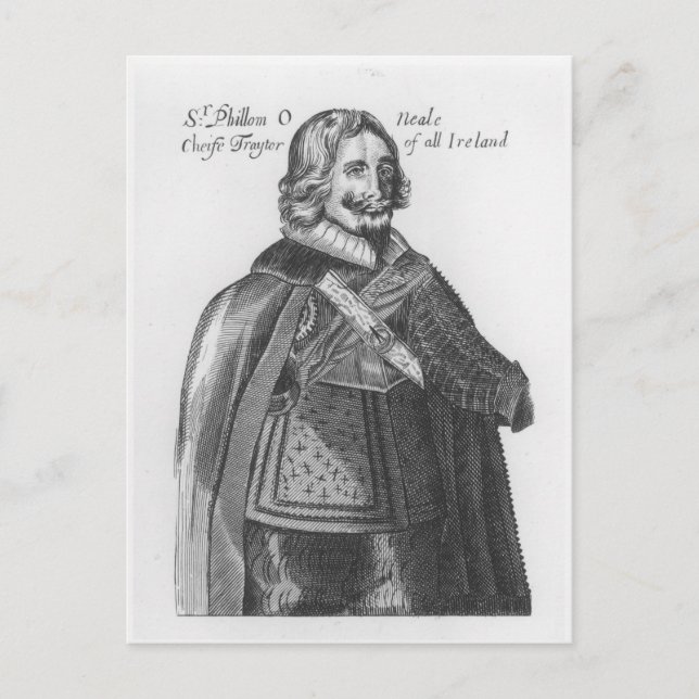 Cartão Postal Retrato de Sir Phillom O'Neale (Frente)