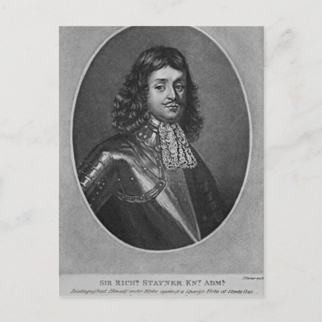 Cartão Postal Retrato de Sir Richard Stainer (Frente)