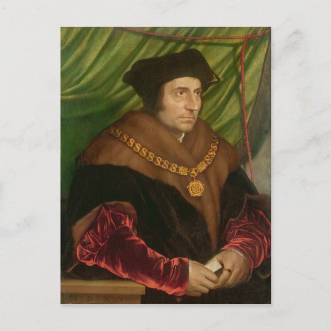 Cartão Postal Retrato de Sir Thomas More (Frente)