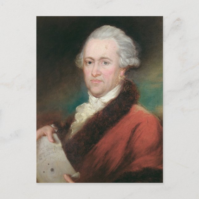 Cartão Postal Retrato de Sir William Herschel c.1795 (Frente)