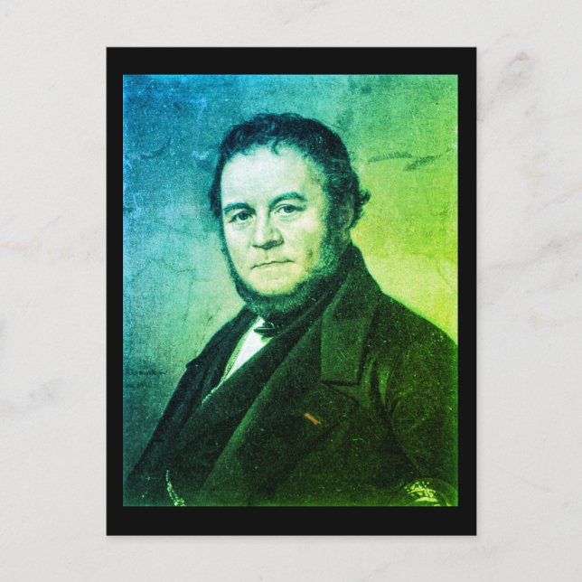 Cartão Postal Retrato de Stendhal (Frente)