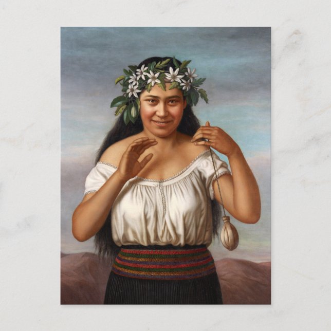 Cartão Postal "Retrato de Terewai Horomona" - G. Lindauer (Frente)